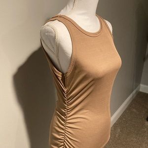 Nude Ribbed Tank Dress
